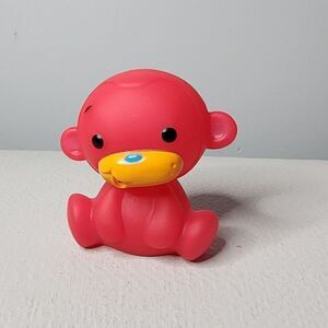 Infantino Red Monkey Replacement Tub O Toys Bath Time 2.5"x 2"  Soft Plastic